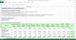Cash Flow Forecasting Template Excel Engineering Management