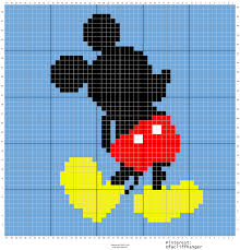 Mickey Mouse 50x50 Crochet Graph Pattern Work Single Crochet Graphgan Disney Inspired Pixel Art Crochet Disney Disney Crochet Patterns Pixel Crochet