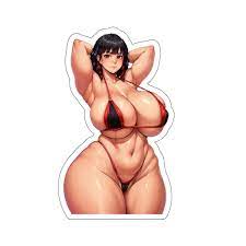 Amazon.com: Curvy Anime Girl Thicc Manga Women Big Breast Waman Stickers  Cartoon Girl Comics Stickers E381 (3x3, White)