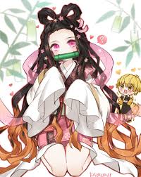 Pin By Mun Vuong On 001 Nezuko And Zenitsu Anime Chibi Anime Art