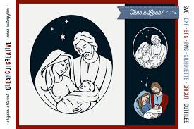 Free svg files by cut that design. Christmas Nativity Design Holy Family Baby Jesus Svg 139637 Cut Files Design Bundles