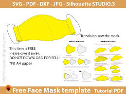 Since sharing my pleated fabric face mask with casings & filter pocket tutorial, i've had a lot of requests for a printable pleated face mask pattern.so, today, i'm doing just that! Free Face Mask Templates Svg Face Mask Face Mask Printable Etsy In 2021 Mask Template Face Mask Tutorial Mask Template Printable