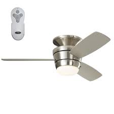 Shop the top 25 most popular 1 at the best prices! Harbor Breeze Mazon 44 In Brush Nickel Indoor Flush Mount Ceiling Fan With Light And Remote 3 Blade In The Ceiling Fans Department At Lowes Com