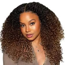 Ombre Brown Curly Wigs