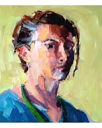 Self Portrait 8 x 8 inches, oil