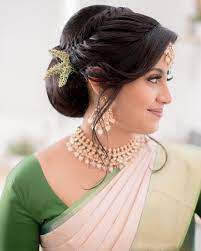 Make Up Spt Bridalhairandmakeup Whitesaree Hairstyle Bridal Bridalmakeup Tra South Indian Wedding Hairstyles South Indian Bride Indian Wedding Hairstyles