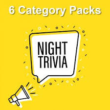 Trivia categories · entertainment · sports · the arts · history · music · general knowledge · science · literature. 6 Categories Trivia Packs Melbourne Awesome Trivia Packs