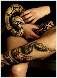 It will be hard for anyone to move their eyes from such beautiful 3d snake tattoo design on the sleeve. 28 Snake Tattoos On Leg