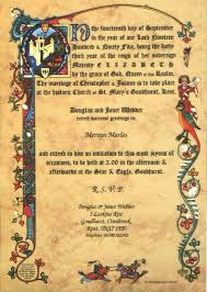 Image result for medieval wedding invitations