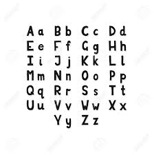 Alphabet is illegible in the typesetting. Hand Drawn Isolated Alphabet Latin Capital And Small Letters Royalty Free Cliparts Vectors And Stock Illustration Image 56732625