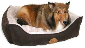 Amazon Com Best Pet Supplies Faux Leather Square Bed Dark Brown Xl Pet Supplies Animaux Pet