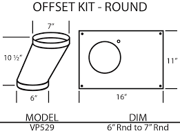 Maybe you would like to learn more about one of these? Vent A Hood Vp529 Offset Kit Round Vp529 D K Appliances Inc
