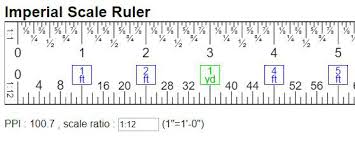 Your browser does not support the canvas element. Scale Ruler Online W Imperial Unit In Ft Yd Mi