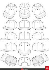 Snapback Cap Fashion Flat Templates Etsy Snapback Cap Fashion Character Design Template Cap Drawing