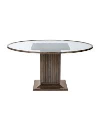 We have both finished pedestals and unfinished pedestals to go with a variety of different shape and size table tops. Clarendon Round Glass Brown Wood Pedestal Dining Table