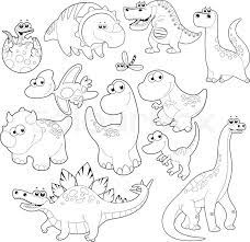 More images for dinosaur black and white images » Funny Dinosaurs Black And White Stock Vector Colourbox