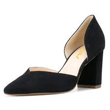 Fsj Women Elegant Pointed Toe D Orsay Pumps Chunky High Heel Office Lady Comfy Dress Shoes Size 4 15 Us Women S Shoes Pumps S Heels Shoes Chunky High Heels