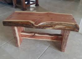 Eastern Red Cedar Bench I Made Height Is 14 Made As A Bench To Sit On While You Put Your Shoes On Cedar Wood Projects Rustic Wood Furniture Cedar Furniture