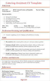 resume for a cook sample