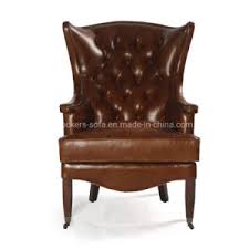 In stock and next day delivery and set up available! China Living Room Furniture American Style Armchair Vintage Sofa Leisure Genuine Leather Chair China Home Furniture Hotel Furniture