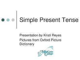 The simple present tense (all called the present tense) is used to express action that is happening in the present, now, relative to the speaker or writer. Ppt Simple Present Tense Powerpoint Presentation Free Download Id 3143553