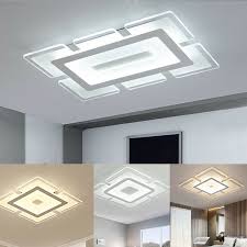Light Blue Led Flush Mount Ceiling Lighting Low Profile Residential Square For Sale Online Ebay