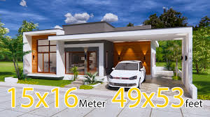 The best modern house designs. Modern House Plans 15x16 Meter 49x53 Feet 3 Beds House Design 3d