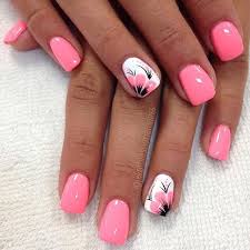 First you pick your favorite shade, and when your nails are wet, push in your favorite gem, stone, or tiny sticker. Summer Nail Designs Coral Confession Of Rose