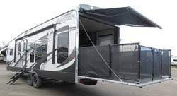 Patio railing kits get the party started with the redesigned rv ramp door patio railing kits. Rv Toy Hauler Patio Fence Turn Your Ramp Into A Deck