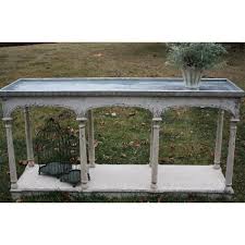 Galvanized metal barn house pre lit 7 h x 6.25 w x 5 d with batteries christmas holiday table top decor read detail. Rustic Farmhouse Scalloped Tin Top Table