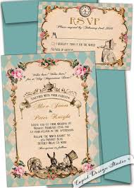 Mad Hatter Tea Party Wonderland Invitation Alice In Wonderland Invitations Mad Hatter Wedding