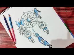 Here i'm try flower dream catcher drawing😍 How To Draw Dream Catcher Diy Dream Catcher Drawing Youtube
