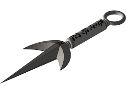 Realistic design, a pommel at the end of the handle allows you to twirl the kunai with your fingers. Minato S Kunai 3d Cad Model Library Grabcad
