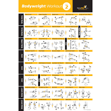 Buy Bodyweight Exercise Poster Home Gym Fitness Workouts