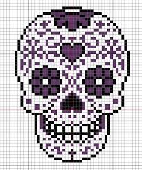 Tete De Mort Mexicaine Pour C Pixel Art Tete De Mort Point De Croix Tete De Mort