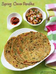 Spring Onion Paratha Recipe Easy Spring Onion Paratha Recipe Paratha Recipes Paratha Indian Food Recipes Vegetarian
