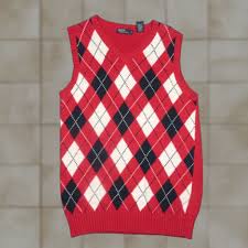 Polo Ralph Lauren VINTAGE Polo Ralph Lauren Red Cable Knit Sweater Vest  Boys Size 5 | Grailed