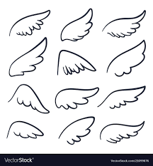 Exploring various types of wings, starting with the basics and ending with complex structures. Angel Wings Winged Doodle Sketch Cartoon Angel Wings Angel Wings Drawing Angel Wings Art