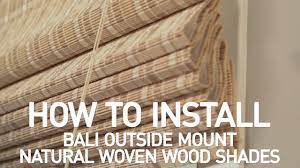 This series of home decorators collection window coverings are made from environmentally friendly material and gives you custom features. How To Install Bali Natural Woven Wood Shades With Cord Lift Outside Mount Youtube