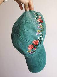 Embroidered Cap Idea For La Embroidery Floral Hat Embroidered Hats