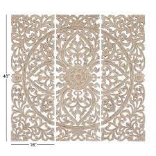 3 Piece Wood Plaque Wall Decor Set Carved Wood Wall Art Wooden Wall Plaques White Wood Wall