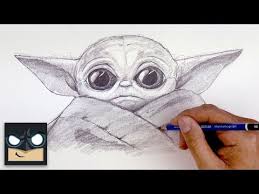 How To Draw Baby Yoda The Mandalorian Youtube Yoda Drawing Star Wars Drawings Star Wars Art Drawings