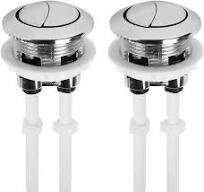 Pulsante per Serbatoio dell'Acqua da 38 mm, Universale, Doppio risciacquo,  2 Pezzi Standard per WC con Pulsante Pop-up Dual Flush Button, Serbatoio ...