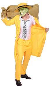 Jim Carrey The Mask Fancy Dress Costume Yellow Gangster Zoot Suit Outfit Us Ship Halloweencostumesideas Adultc Zoot Suit Jim Carrey The Mask The Mask Costume