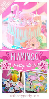 Maybe you would like to learn more about one of these? Flamingos Birthday Kei S Tropical Flamingo Party Catch My Party Flamingo Birthday Party Girls Birthday Party Themes Tropical Birthday Party