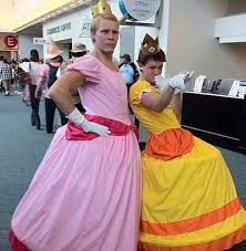 20 Men Dressed As Female Pop Culture Characters Powerpuff Girls Costume Princess Peach Costume Peach Costume