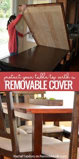 How To Build A Removable Planked Table Top Cover Remodelaholic Diy Table Top Diy Table Top Designs Kitchen Table Redo