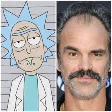 Steven Ogg and Tom Holland as Rick and Morty