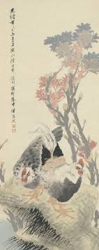 Ren Yi Chickens And Flo Flowers Amp Birds Sotheby 39 S N09009lot6z5kden Modern Art Chickens Chinese Painting