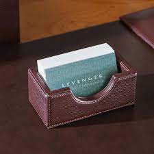 Clear acrylic vertical business card holder desk, desk business cards display holder, desktop office business card organizer stand personalized holder rack card holder for women and men $9.99 $ 9. Bomber Jacket Business Card Holder Leather Desk Accessory Levenger
